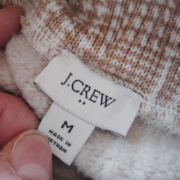 J.CREW Tan Plaid Long Sleeve Funnel neck Pullover - Medium - Picture 9 of 10